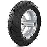 110/50-6.5” Mini Bike Wheel Rear Tire, Rubber Wheel Tire and Rim Package for 49cc 2-Stroke Pocket Rocket Bike Motorcycle