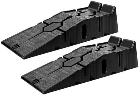 2Pcs Car Ramps Heavy Duty - 5000KG Capacity, Polypropylene Plastic Loading Access Ramps, Lift Low Profile Vehicles