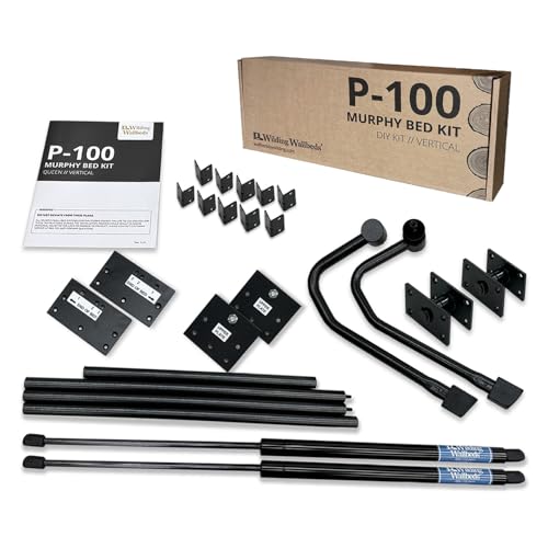 Wilding Wallbeds Murphy Bed Mechanism Kit, Twin Size, DIY Piston Lift Hardware for Cabinet Bed, Easy to Follow Instructions, Supports 1,500lbs
