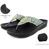 AEROTHOTIC Arch Support Flip Flops for Women Comfortable Orthopedic Footbed with Faux Leather Buckle Adjustable Stylish Straps Slip On Soft Toe Post Dressy Indoor & Outdoor Women's Sandals