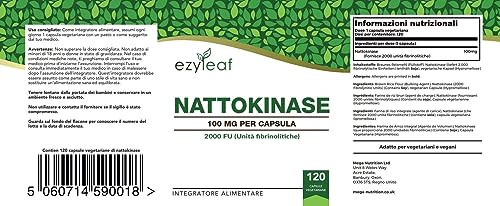 Nattokinase Ezyleaf Nutrition 100mg 2000FU