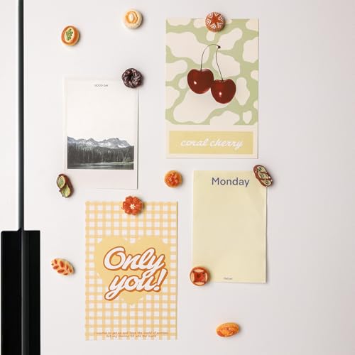 12 imanes decorativos de resina para refrigerador en forma ovalada miniatura 2