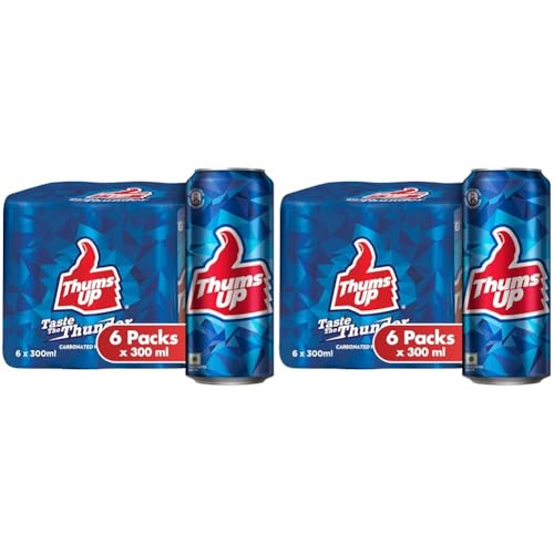 Image of Thumsup Cola Cold Drink | Soft Drink With Strong Taste | Spicy & Fizzy Cold Drink | Recyclable Can, 300 Ml (Pack Of 12)