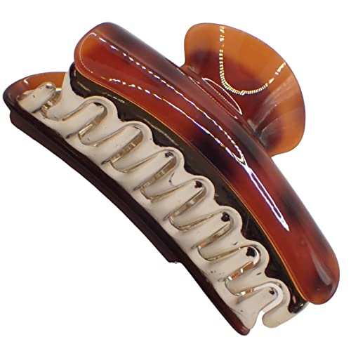Topkids Accessories 9cm Glossy Acrylic Detailed Hair Clamp, Hair Clips for Women Clamp Claw Clips for Women & Girls - Image 2