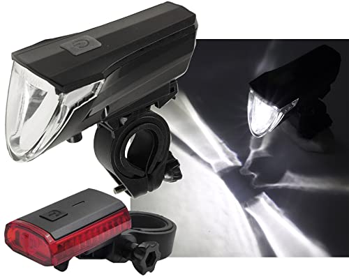 Fahrrad LED-Beleuchtungsset cfl 60 pro 60Lux StVZO zugelassen Lithium-Akku