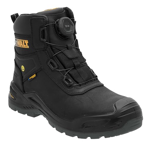 DEWALT Lander Lightweight Black BOA Safety Boot Size 9 Durable Work Boot with BOA Fit System Steel Toe Protection Slip-Resistant Sole Comfortable & Lightweight Design for All-Day Wear