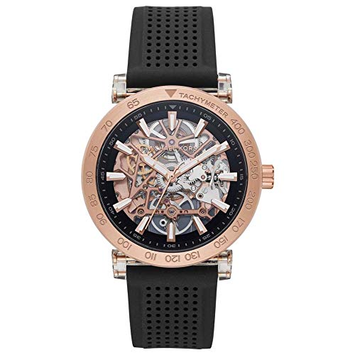 Michael Kors Greer - Reloj automático de silicona negra para hombre