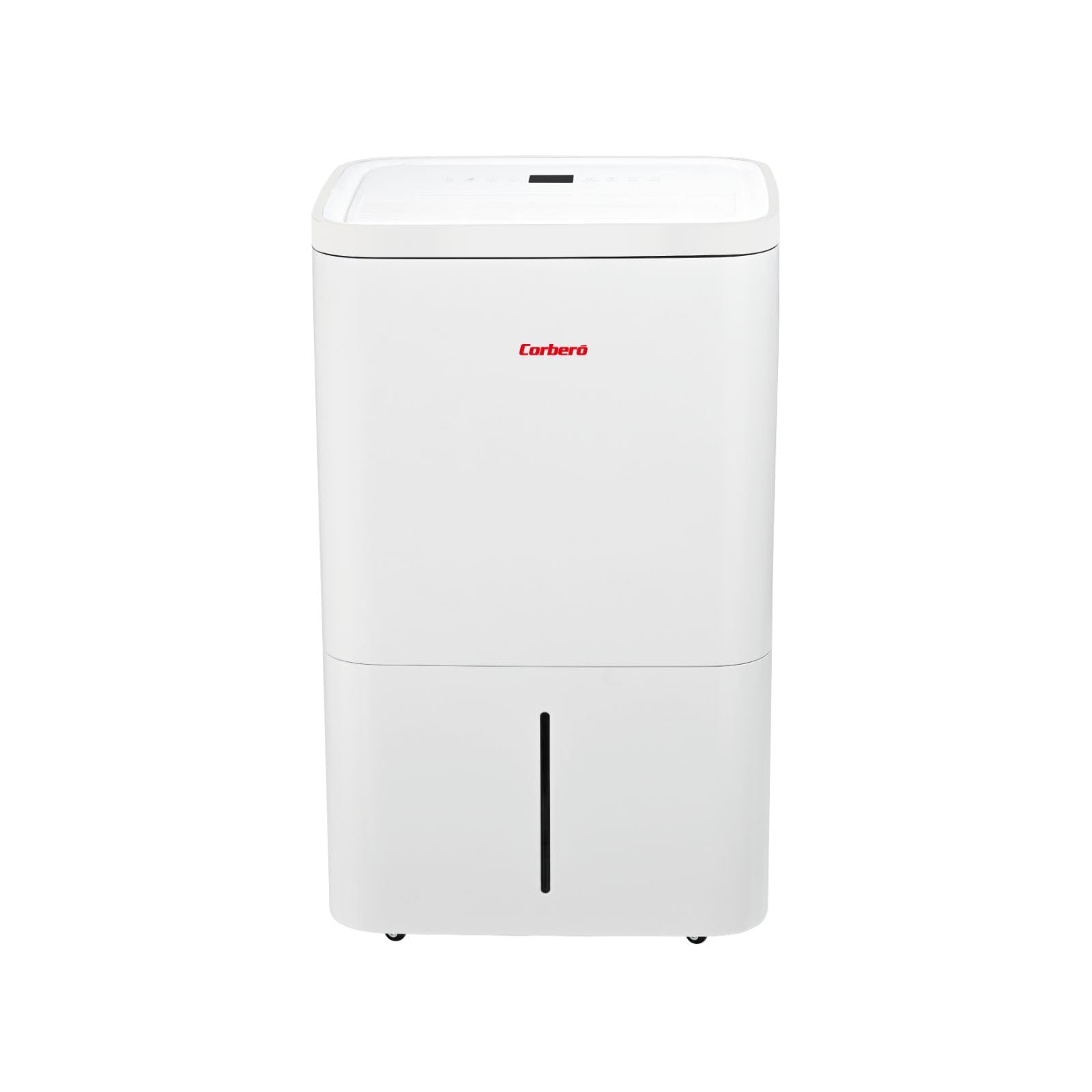 Osuszacz powietrza Corberó | CDG80 | Pojemność 80 l/dzień | Zbiornik 10 l | Ciągły drenaż | Automatyczne wyłączanie | Ekologiczny czynnik chłodniczy R290 | Wysoka wydajność | biały