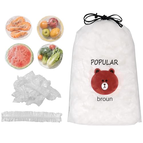 500 Charlotte Alimentaire Reutilisable, Film Alimentaire En Plastique, Sacs De Conservation Frais Couvercles De Bols Élastiqués, Couvre Plat, Pour Protection De Fraîcheur Des Aliments, Pique-Nique