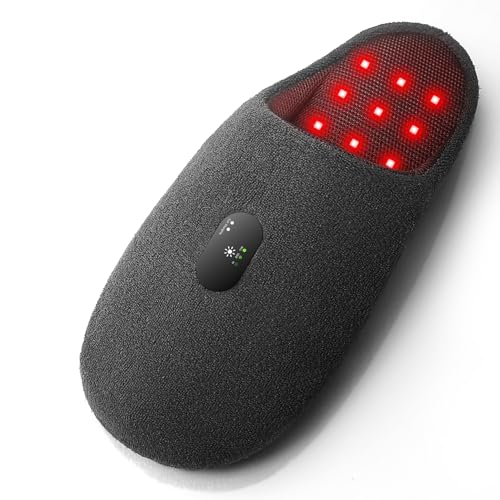 Scienlodic Rechargeable Red Light Therapy for Feet - Red and Blue Light Therapy Device at Home - 460nm & 660nm & 850nm with Pulse Mode for Feet Healthy- 1pcs (Black)
