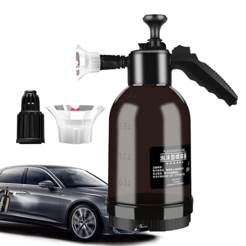 Lata de pulverización de alta presión, pulverizador de jardín de mano, botella de pulverización a presión de 2 litros para lavado de automóviles, riego de plantas, fertilización y limpieza del hogar,