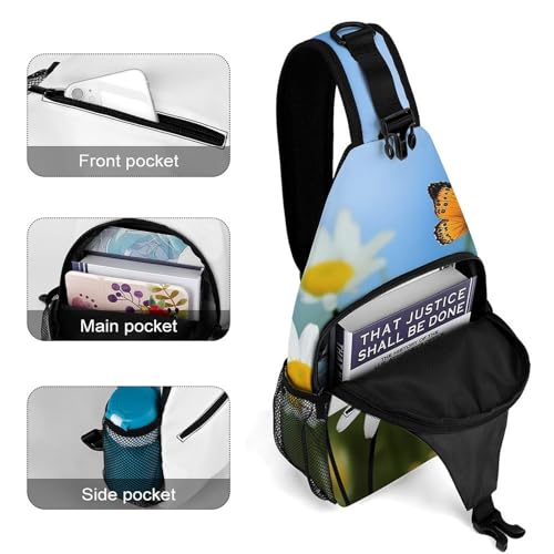 Mochila tipo sling blanca para deporte y senderismo miniatura 4