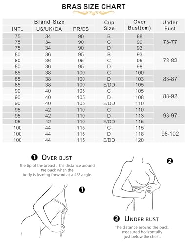ohmydear Women's Non Wired Full Coverage Bras Non Padded Everyday Ladies T-Shirt Minimiser Bra Wide Straps Breathable Mesh Soft Cup Comfort Bralette, 38D Black - Image 5