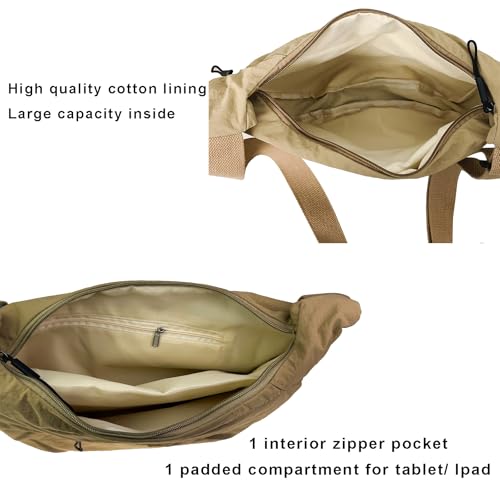Image of Crescent Crossbody Bags for Women Nylon Travel Luna Hobo Bag Dumpling Purse
