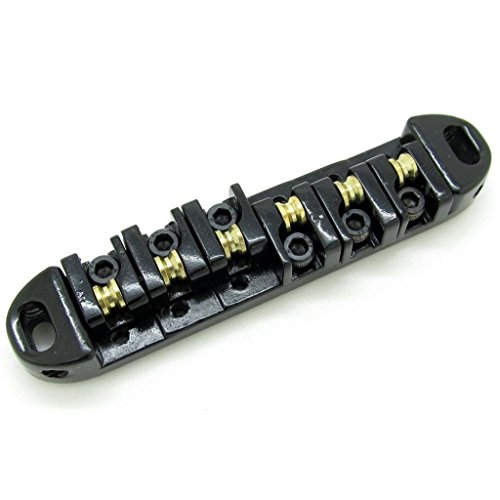 Jd.moon Roller Saddle Bridge Abr-1 Tune-O-Matic Bridge Tailpiece Bridge For Les Paul Guitar (Black) #TOP1
