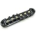 JD.Moon Roller Saddle Bridge ABR-1 Tune-o-matic Bridge Tailpiece Bridge For Les Paul Guitar (Black)
