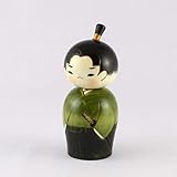 Materiale: legno. Bambola Kokeshi - Giovane Samurai