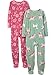 Produktbild Simple Joys by Carter's 2er-Pack, lockere Passform, Fleece-Schlafanzüge mit Fuß Pyjama-Set, Pferde/Blumenmuster, 4-5 Jahre