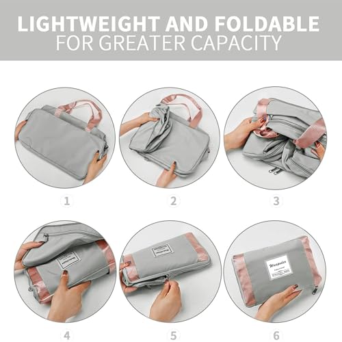 Airlines Untersitz-Kabinentasche, 50 x 32 x 28,5 cm, faltbar, Reisetasche, Handgepäck, Übernachtung, für Damen und Herren (mit Schultergurt), grau, Freizeit, Reisen