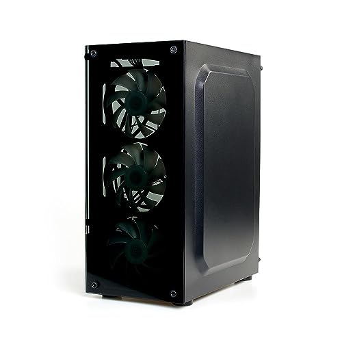 Gabinete Gamer Matrix RGB ATX 3x Cooler Fan RGB Preto GL-MATRIX-1 Liketec