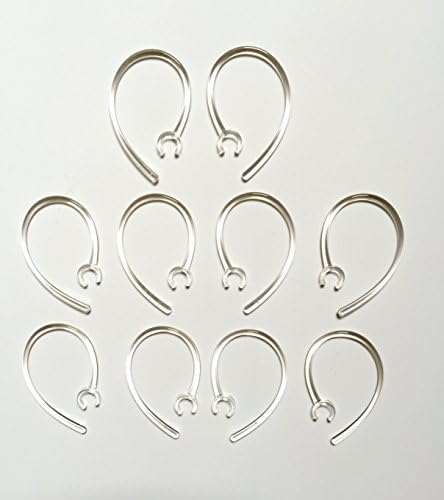 Habelyi 10pcs Clear Replacement Bluetooth Headset Earhooks for Plantronics Marque M155 M165 M1100 M100 M55 M28 M25 (6mm)