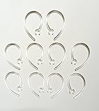 Happyi 10pcs Clear Replacement Bluetooth Headset Earhooks for Plantronics Marque M155 M165 M1100 M100 M55 M28 M25 (6mm)