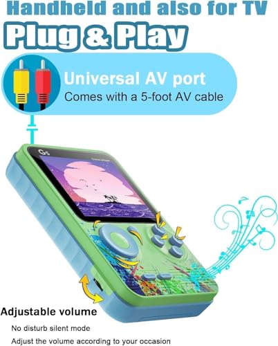 Image of Viart Creation G5 Rechargeable Pocket Video Game for Kids 500 in 1 Retro Game Box 2 Player Console Handheld Game Box with TV Output | Toys for Boys 7-14 Years- (Mix Colour)