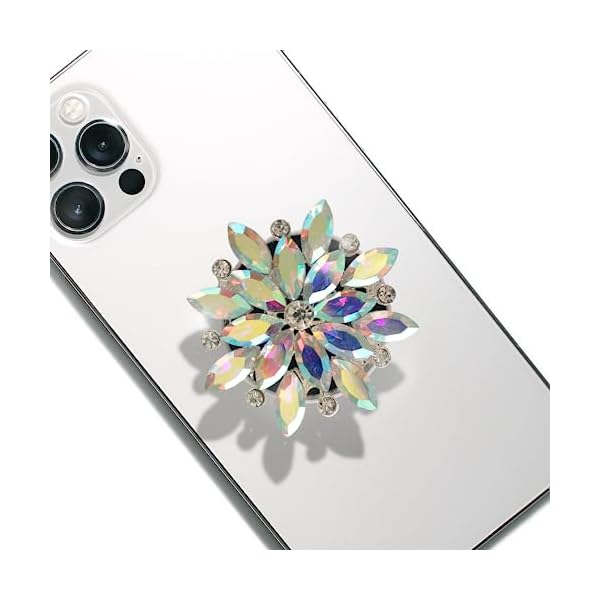 DALSTONE-Bling-Bling-Synthetic-Cubic-Flower-Shape-Collapsible-Expandable-Multi-Functional-Mobile-Phone-Grip-Stand-Holder-for-Smartphone-Tablet-Cell-Phone-Accessory-Chrysanthemum-Irridescent DALSTONE-Bling-Bling-Synthetic-Cubic-Flower-Shape-Collapsible-Expandable-Multi-Functional-Mobile-Phone-Grip-Stand-Holder-for-Smartphone-Tablet-Cell-Phone-Accessory-Chrysanthemum-Irridescent