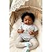 Zero Pam Black Reborn Baby Dolls-20 Inch Realistic Baby Doll, Life Like African American Babe Newborn Doll with Soft Cotton Body Real Life Silicone Babe That Look Real with All Accessories