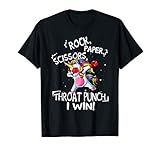 Rock Paper Scissors Throat Punch I win Unicorn Boxing T-Shirt