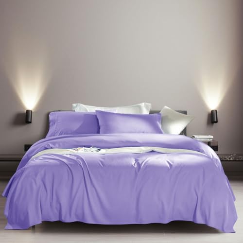 SONORO KATE Bed Sheet Set Super Soft Microfiber Luxury Egyptian Sheets Fit 18-24 Inch Deep Pocket Mattress Wrinkle-6 Piece (Lavender, Full) by SONORO KATE - Used condition - Image 4
