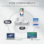Wireless Earbuds,Wireless Open Ear Sport Headphones,Clip On Bluetooth Earbuds for Android iOS Samsung,Air Conduction Headphones,Earring Bluetooth 5.3 Headset for Cycling,Workout,Running,Driving