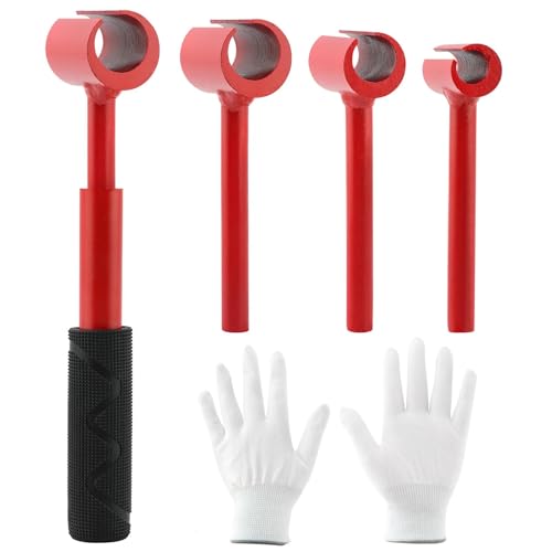 4 in 1 Door Hinge Adjustment Tool, Multi-Size Hinge Adjustment Tool with Rubber Handle & Gloves, Multi-Size Precision Tool Kit for Door and Cabinet Alignment