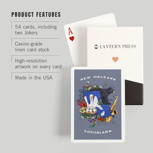 Baraja Póker New Orleans, 52 cartas para adultos miniatura 3
