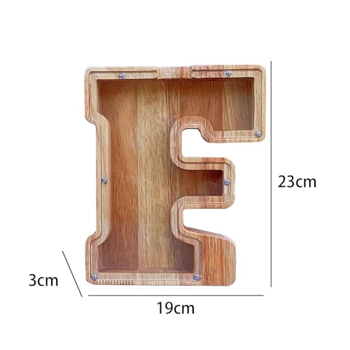 Hucha de Madera con Forma de Letra para Decorar el Dormitorio y Aprender a Ahorrar 3