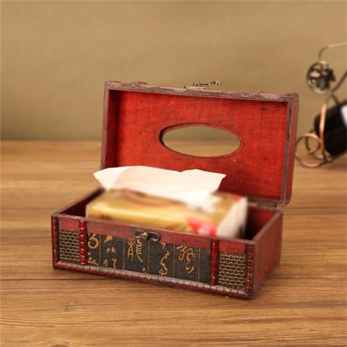 Boîte à mouchoirs style chinois classique avec finitions traditionnelles - 5
