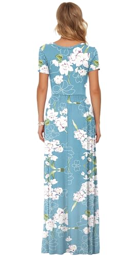 Image of AUSELILY Women's Classic Short Sleeve Loose Plain Casual Long Maxi Dresses for Women 2026