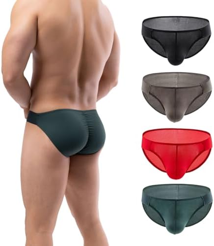 Summer Code Mens Bikini Briefs Underwear Breathable Scrunch Butt Panties