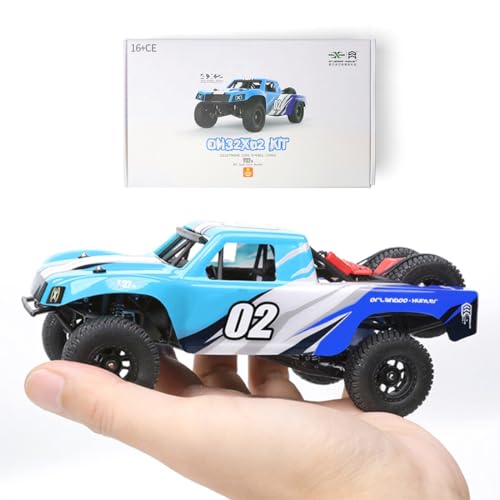 RTRHOBBY OH32X02 1-32 RWD 2.4G RC Electric Straight Bridge Off-Road Short Truck Model (KIT Version-Blue)