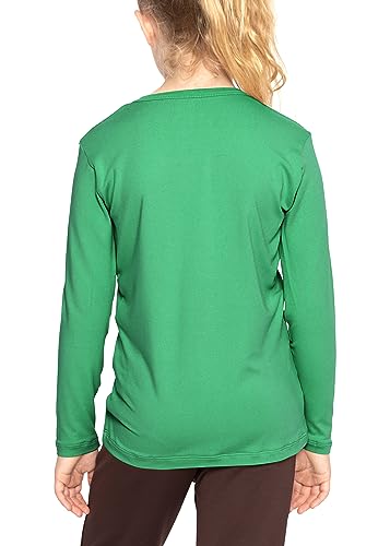 Image of Shirts for Girls Long Sleeve Crew Neck Top, Hoodie or 3 /4 Sleeve Soft Stretch Kids Lightweight Size 2-16