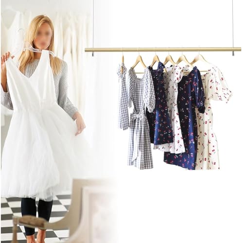 Portant à vêtements suspendu au plafond pour agencer une boutique de mode