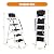 LEADALLWAY 4 Step Ladder with Handrails (Include Tool Tray+Bag) 330lbs Capacity