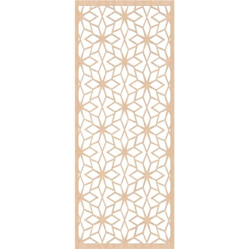 Image of Lake Decorative Pierced Fretwork Wood Wall Panels, 29 3 /8 inchW x 74 3 /8 inchH x 1 /4 inchT, Red Oak
