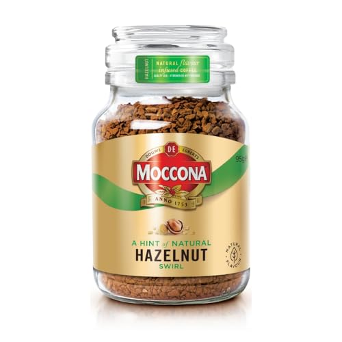 Image of Moccona Hazelnut Flavoured Instant Coffee 95g | Imported Coffee | Premium Arabica & Robusta Blend | Freeze-Dried | Bold & Strong Flavor
