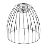 OSALADI Lamp Shades Lighting Metal Cage Lampshade Vintage Lamp Cage Farmhouse Vintage Industrial Metal Wire Cage Outdoor Light Bulb Cage Guard for Hanging Pendant Light Black Chandelier