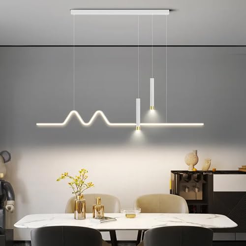 Lustre LED luxe moderne 100 cm fini acrylique noble bicolore pour éclairage de bureau et salon