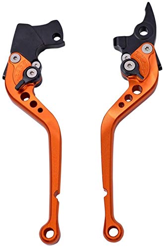 Acube Mart KTM Duke 200,250,390/RC 200,390 (2012~2019) Models Regular Size 6 Position Adjustable Aluminium Brake and Clutch Levers (Orange)-image-12