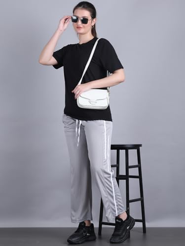 Image of Mack Jonney Striped | Relaxed Fit | Polyster Lycra Trackpant for Women-M01