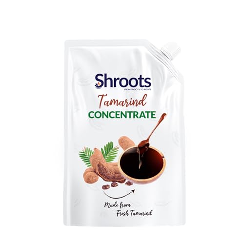 SHROOTS Tamarind Paste 350gm (12.35 oz) Pure Imli Pulp No Colors No Added Sugar Non-GMO Gluten Free Tamarind Puree for Indian & Thai Cooking Sambar Chutney & Sauces