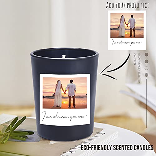 Custom Photo Scented Soy Candle, Personalized Jar Scented Candle With Photo/Text, Custom Hand Crafted Gift - Wax Candles For Home Decor Or Wedding Favors (Frosted Glass Candle 2.5Oz) #TOP1